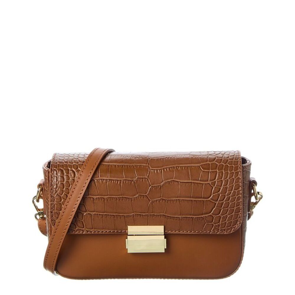 Italian Leather Crossbody, Brown